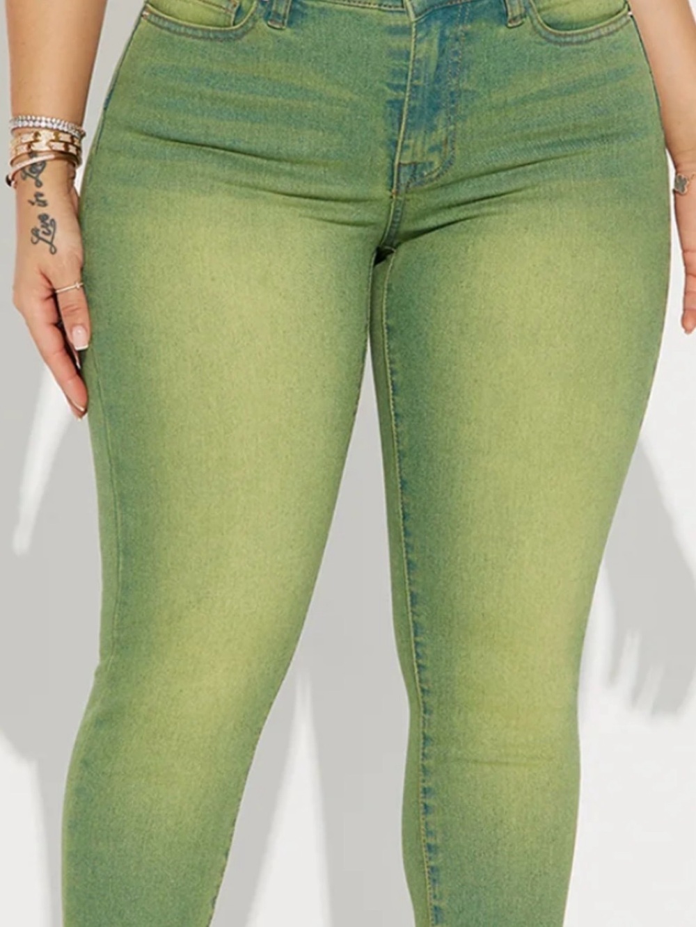 Fashion Nova Green Ombre Women’s Jeans Hampton Tinted new size 9 Skinny Jeans